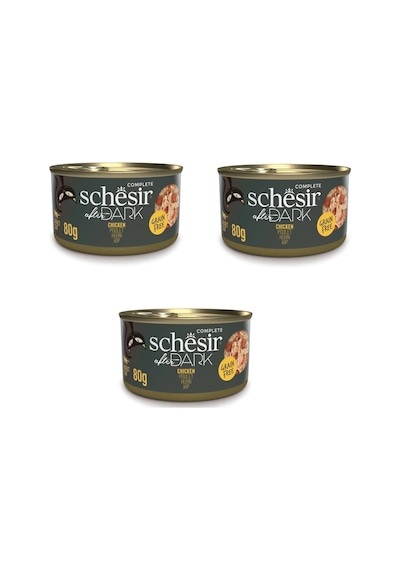 Schesir After Dark Parça Etli Tavuklu Kedi Konserve 80 Gr. X 3 Adet