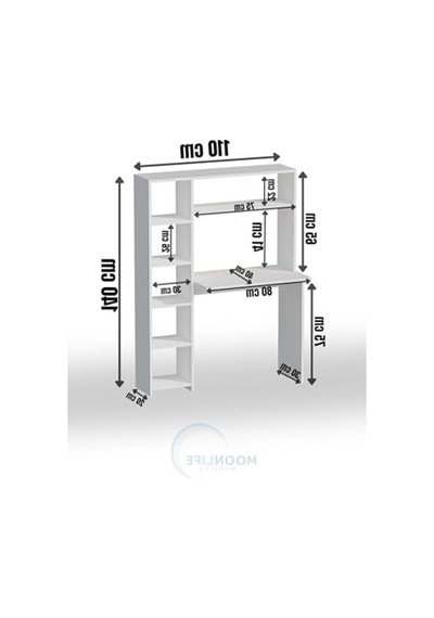 Duru Kitaplıklı Çalışma Masası, Antrasit Renk Seçeneği 120x60