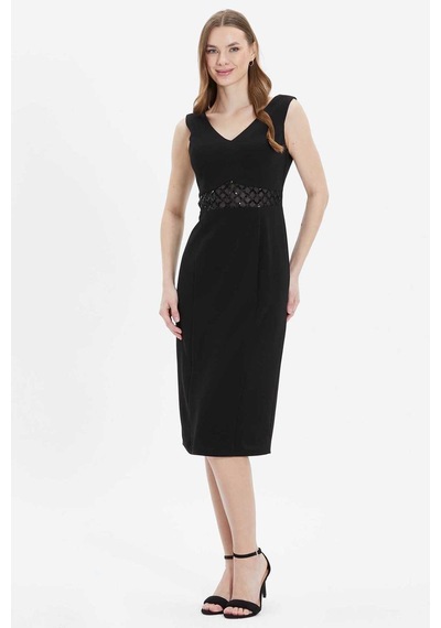 Selen Kadın Elbise 25ysl7584 Siyah