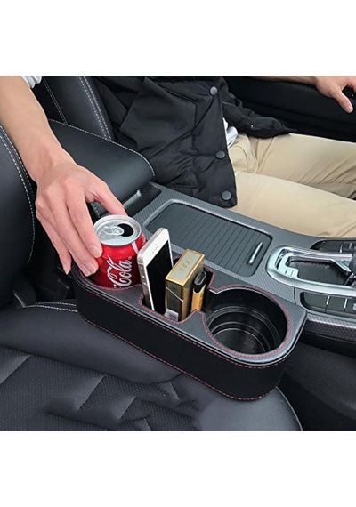 Ayrex Bozuk Para Yan Cep Konsol Yan Cep Deri Kapak Araba Bardak Tutucu Otomatik Ön Koltuk Düzenleyici Cep Telefonu Tut Genel