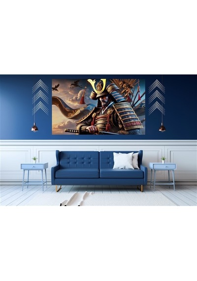 Ti-play Usta Savunma 60x90cm Modern Samuray Pvc Çerçevesiz Tablo