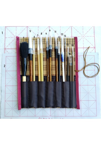Çini Tahrir, Seramik Boyama, Çini Boyama, Vazo, Sırlama, Resim, Hasır Fırçalık, Brush Yazı-18 Parça