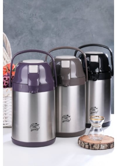 Cooker Ckr2007 Pompalı Çelik Termos 2.5 Lt Tekli
