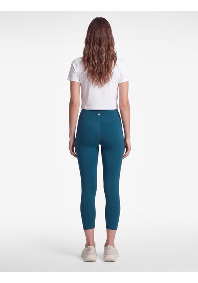 Koton Yüksek Bel Slim Fit Dikiş Detaylı Spor Tayt Petrol Yeşili 7wak40115nk