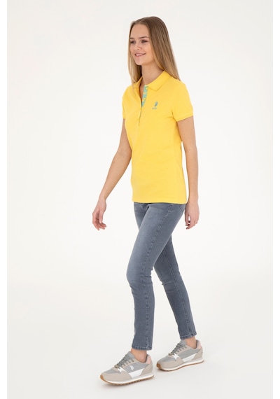 U.S. Polo Assn. Kadın Sarı Basic Polo Yaka Tişört 50280060-VR044