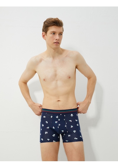 Koton 3'lü Boxer Seti Meyve Baskılı Pamuklu Lacivert Desenli 3slm90037mk Lacivert Desenli