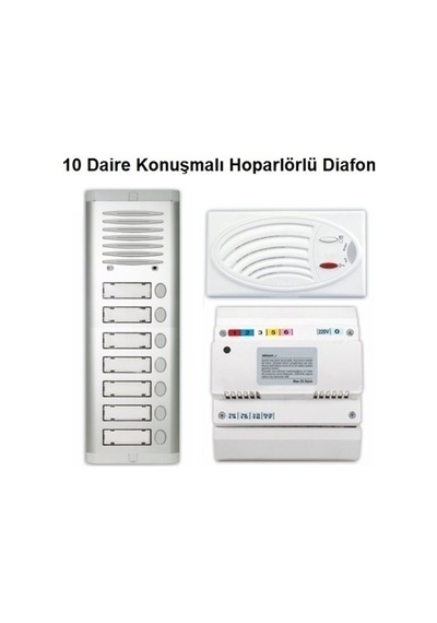 10 Daire Konuşmalı Hoparlörlü Diafon