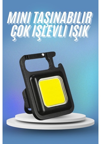 Işıldak Usb Şarjlı Cep El Feneri Taşınabilir Mini Led Işık Çok Fonksiyonlu Diğer
