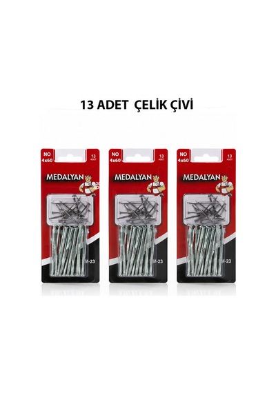Medalyan Dl-23 Beton Çelik Çivi 4x60 - 13 Adet- 12'li Paket Diğer