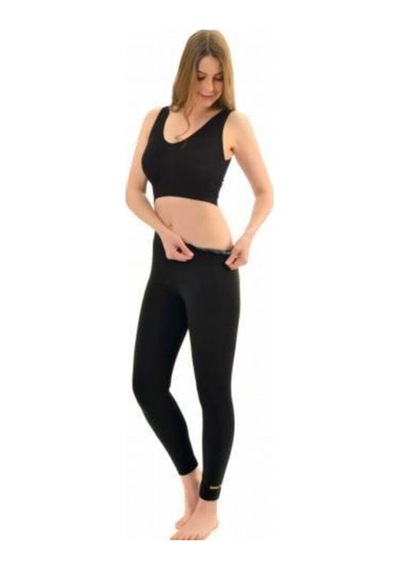 Multiflexpro Kadın Siyah Termal Sauna Tayt Terleme Taytı Spor