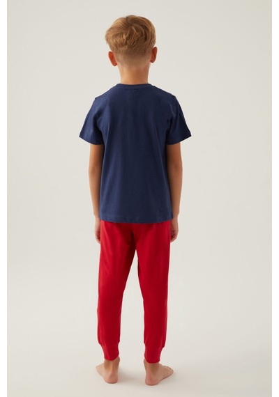 Mickey Mouse Friends Koyu İndigo Erkek Çocuk Pijama Takımı 5274-42782 Koyu İndigo