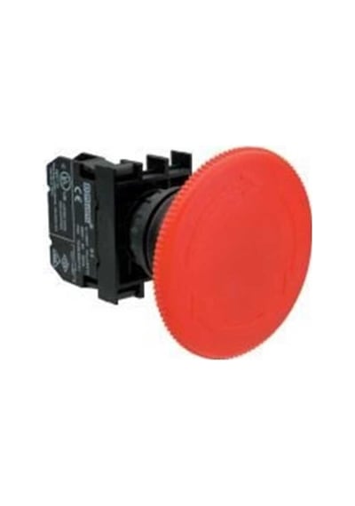 Emas B200e60 B Serisi Plastik 1nc Acil Stop 60 Mm Çevirmeli Kırmızı 22 Mm Buton