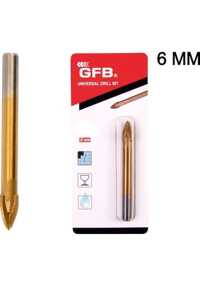 Gfb Cam - Seramik Delme 6Mm Universal Matkap Ucu