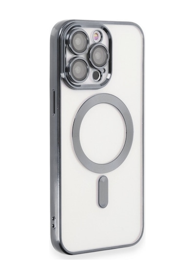 Apple Uyumlu iPhone 15 Pro Uyumlu Kılıf Kross Magneticsafe Kapak - Titan Gri