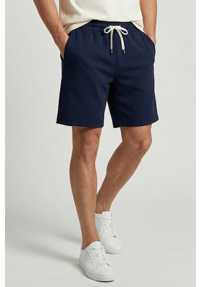 Tommy Life Lacivert Standart Fit Basic Arka Cepli Erkek Şort - 88314