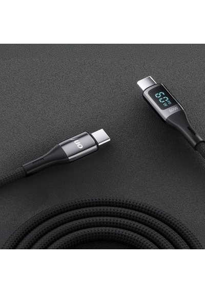 Led Ekranlı Örgülü Usb Type-c To Type-c Hızlı Şarj Ve Kablosu 2 Metre Diğer