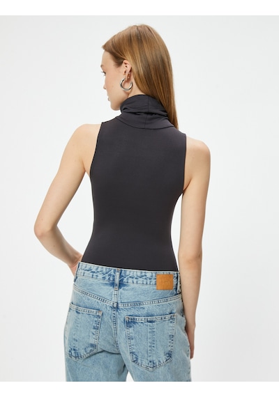 Koton Boğazlı Atlet Kolsuz Slim Fit Antrasit 5wal30013ık Antrasit