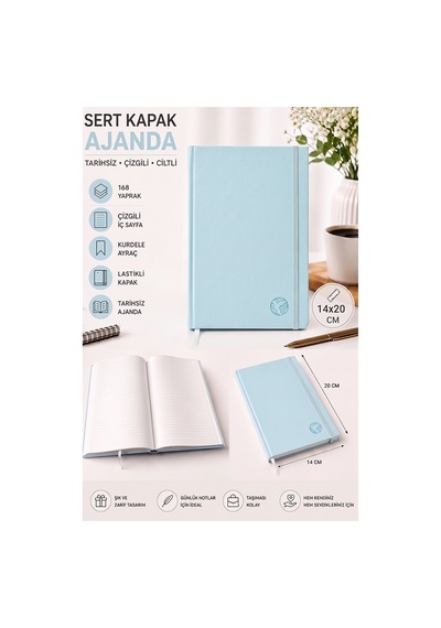 Kaliteli Tarihsiz Ajanda Not Defteri A5 14x20cm 1 Adet Lizz Ofs180l Çizgili Lastili Sert Kapak 168 Yaprak Ciltli Açık Mavi Kaliteli Tarihsiz Ajanda Not Defteri A5 14x20cm 1 Adet Lizz Ofs180l Çizgili Lastili Sert Kapak 168 Yaprak Ciltli Açık Mavi