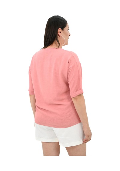 Kadın Büyük Beden Yüz Baskılı T-shirt 1788-25 001