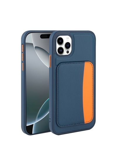 Zore Apple iPhone Uyumlu 11 Kılıf Kartlıklı Zore X-kart Silikon Kapak - Lacivert