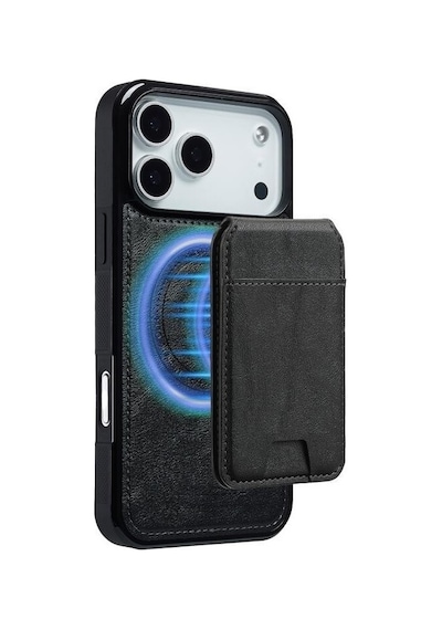 Teleplus Apple Uyumlu iPhone 17 Pro Kılıf Capella L3 Serisi Mıknatıslı Kartlıklı 2-1 Kapak