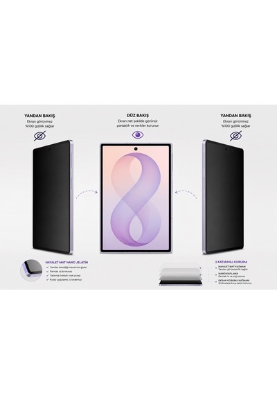 Samsung Galaxy Z Fold 8 Uyumlu Parmak İzi Bırakmaz Hayalet Mat Ekran Koruyucu Nano Jelatin