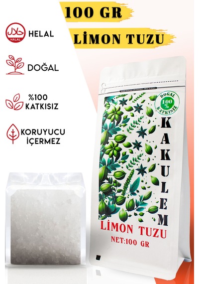 Kakulem Turşuluk Salamuralık Yemeklik Limon Tuzu 100 Gr