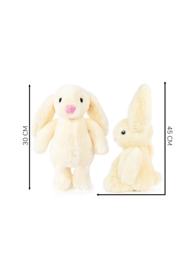 Peluş Tavşan Uyku Arkadaşı 45 Cm, Uzun Kulaklı Yumuşak Bunny Plush, Çocuk Ve Bebekler İçin Sarı