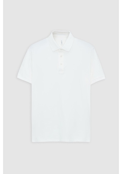 Twn Slim Fit Ekru Pike Dokulu T-shirt 4ec146011784m Ekru
