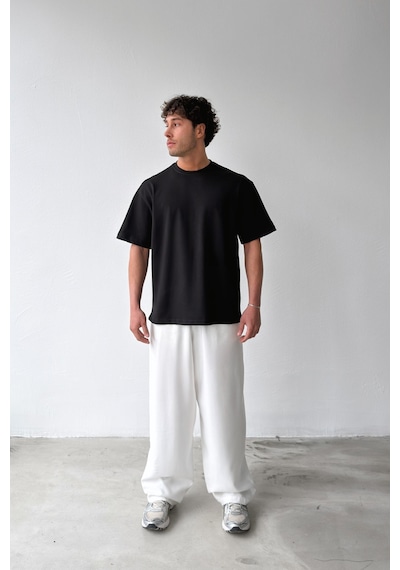 Flaw Atelıer Basic Oversize Fit Siyah Tişört-29503