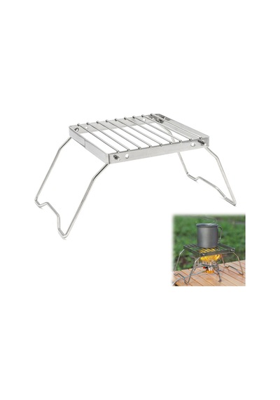 Kamp Ve Yürüyüş Aksesuarı İçin Katlanabilir Bacaklı Kamp Izgarası Mini Barbekü Izgarası