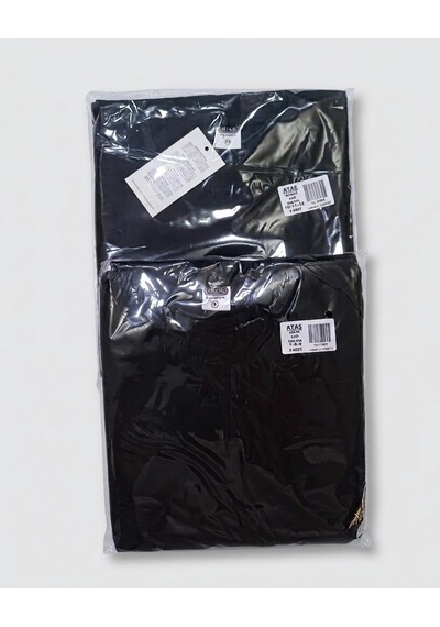 Bulutteks Ataş Sade Siyah Okul Ve Günlük Ünisex Tişört 23 Nisan Vb Etkinlikler T-shirt