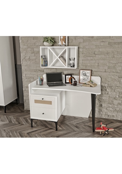 Trio White L Genç Odası %100mdf Beyaz