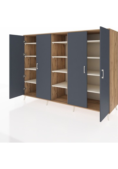Kronos Dolap 12 Raflı 4 Kapaklı 220x59x163 Çam-antrasit/aytaşı Çam-antrasit/aytaşı Kronos Dolap 12 Raflı 4 Kapaklı 220x59x163 Çam-antrasit/aytaşı Çam-antrasit/aytaşı