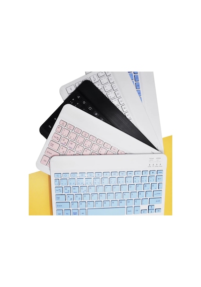 Bluetooth Kablosuz Klavye Ve Mouse Seti Kablosuz Klavye Renkli 150h Şarjlı