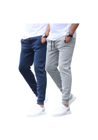 Madmext Lacivert/gri Basic 2'li Paket Erkek Eşofman Altı E7444 Lacivert/gri