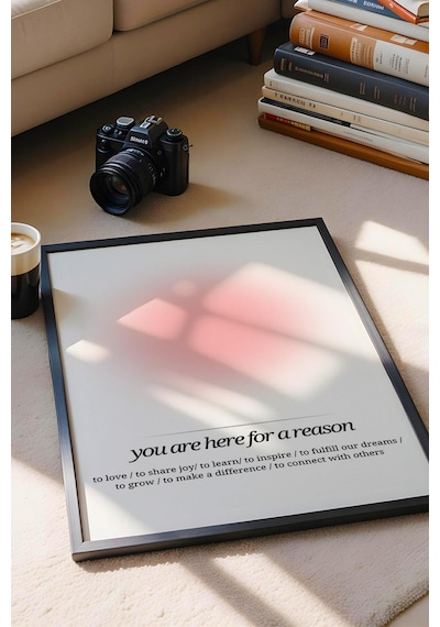 You Are Here For A Reason Çerçeveli Tablo Aura Enerji Renkleri - Burada Bir Sebep İçin Varsın