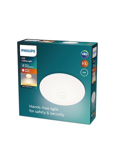 Philips Mauve Pir Sensörlü Plafonyer 6w 2700k Beyaz