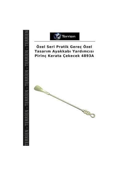 Terrien Özel Seri Pratik Gereç Özel Tasarım Ayakkabı Yardımcısı Pirinç Kerata Çekecek 4893a
