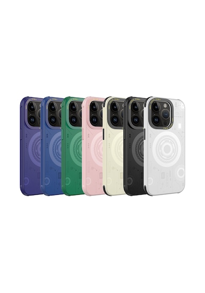 Zore Apple iPhone 14 Pro Max Uyumlu Omsy Wireless Şarj Özellikli Desenli Hot Kılıf-derin Mor
