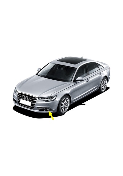 Audi A6 12-14 Ön Tampon Sol Sis Farı Çerçevesi Kromlu 4G0807681B