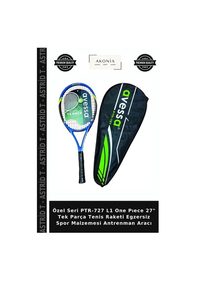 Özel Seri Ptr-727 L1 One Pıece 27" Tek Parça Tenis Raketi Egzersiz Spor Malzemesi Antrenman Aracı