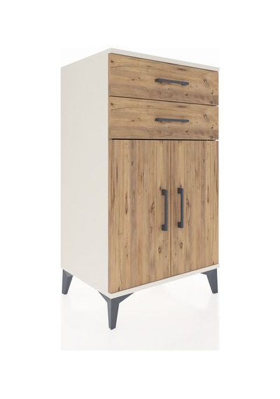 Hyperion Komodin Tek Raflı 2 Çekmeceli 2 Kapaklı 60x44x106 Ay... Aytaşı