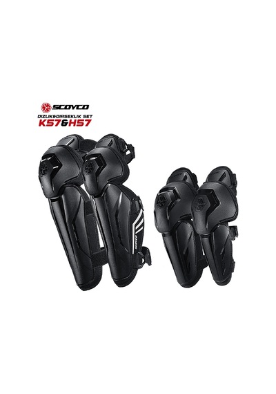 Scoyco Socyco K57h57 Dizlik Dirseklik Set Siyah