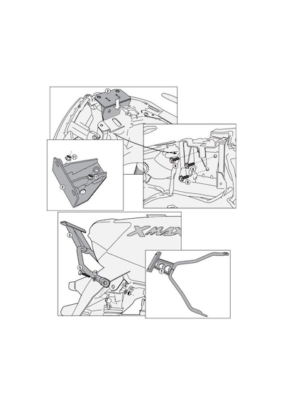 Givi Sr2111 Yamaha X-Max 400 13-16 Arka Çanta  Taşıyıcı