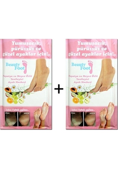 Beauty Foot Papatya ve Meyve Özlü Yenileyici Ayak Maskesi 2Adet