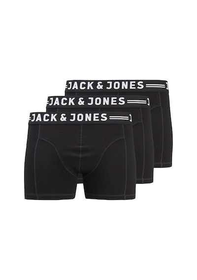 Jack & Jones 3'Lü Boxer Paketi 12147591 Black Siyah