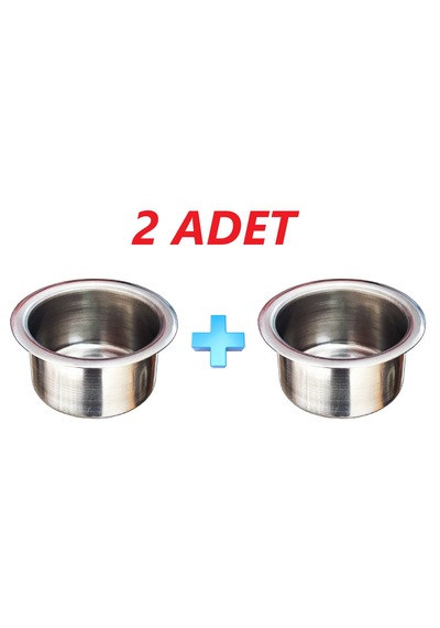 2'li Gömme Bardaklık. 70mm. Paslanmaz Krom Bardak Tutucu.