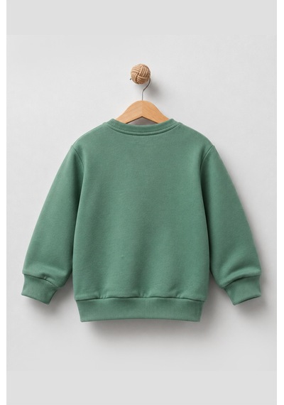 Overdo Kids Erkek Çocuk Kamuflaj Desenli Uzun Kol Sweatshirt Yeşil