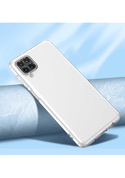 Rba Aksesuar Galaxy Uyumlu A12 Kılıf Rba Kamera Korumalı Süper Silikon Kapak - Renksiz Çok Renkli